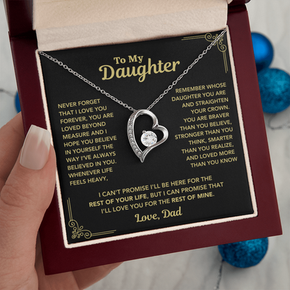 To My Daughter - "Straighten Your Crown" Necklace