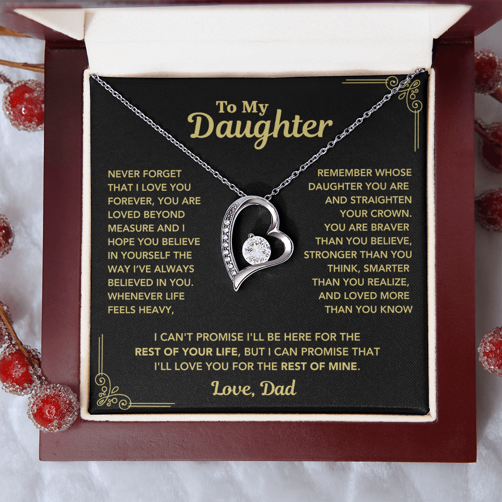 To My Daughter - "Straighten Your Crown" Necklace
