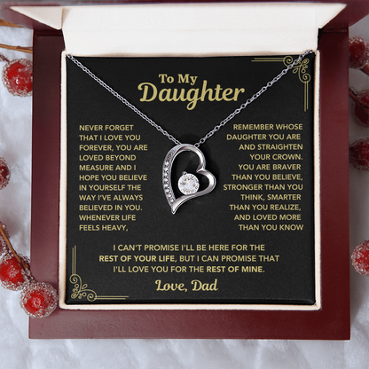 To My Daughter - "Straighten Your Crown" Necklace