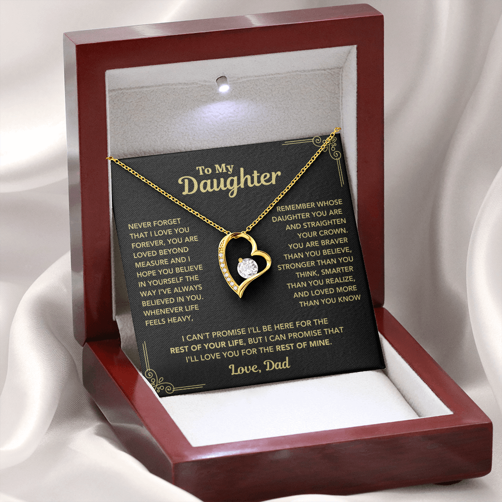 To My Daughter - "Straighten Your Crown" Necklace