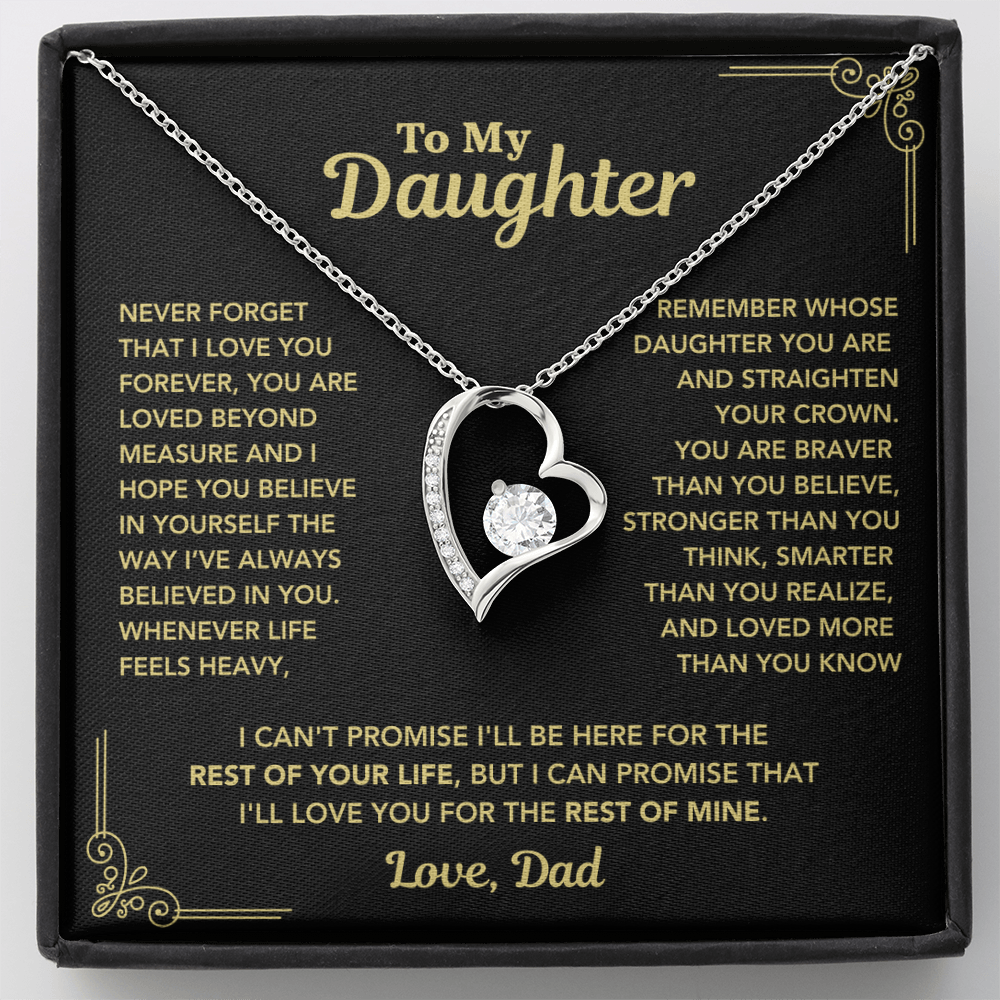 To My Daughter - "Straighten Your Crown" Necklace