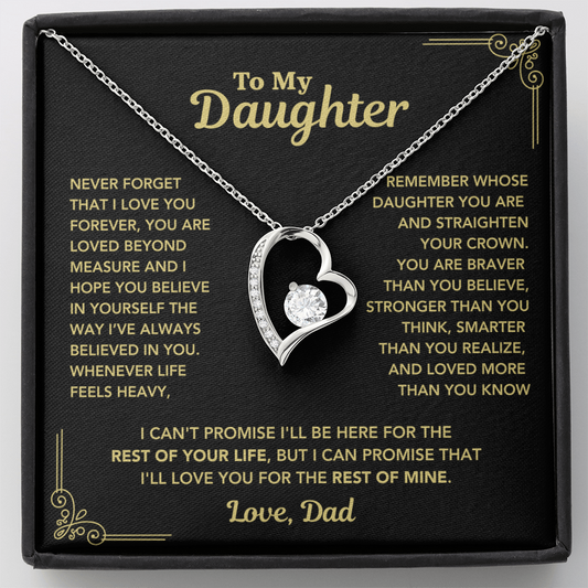 To My Daughter - "Straighten Your Crown" Necklace