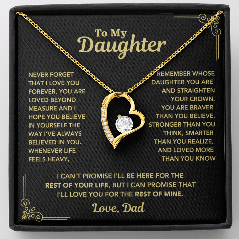 To My Daughter - "Straighten Your Crown" Necklace