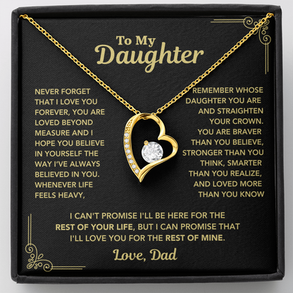 To My Daughter - "Straighten Your Crown" Necklace