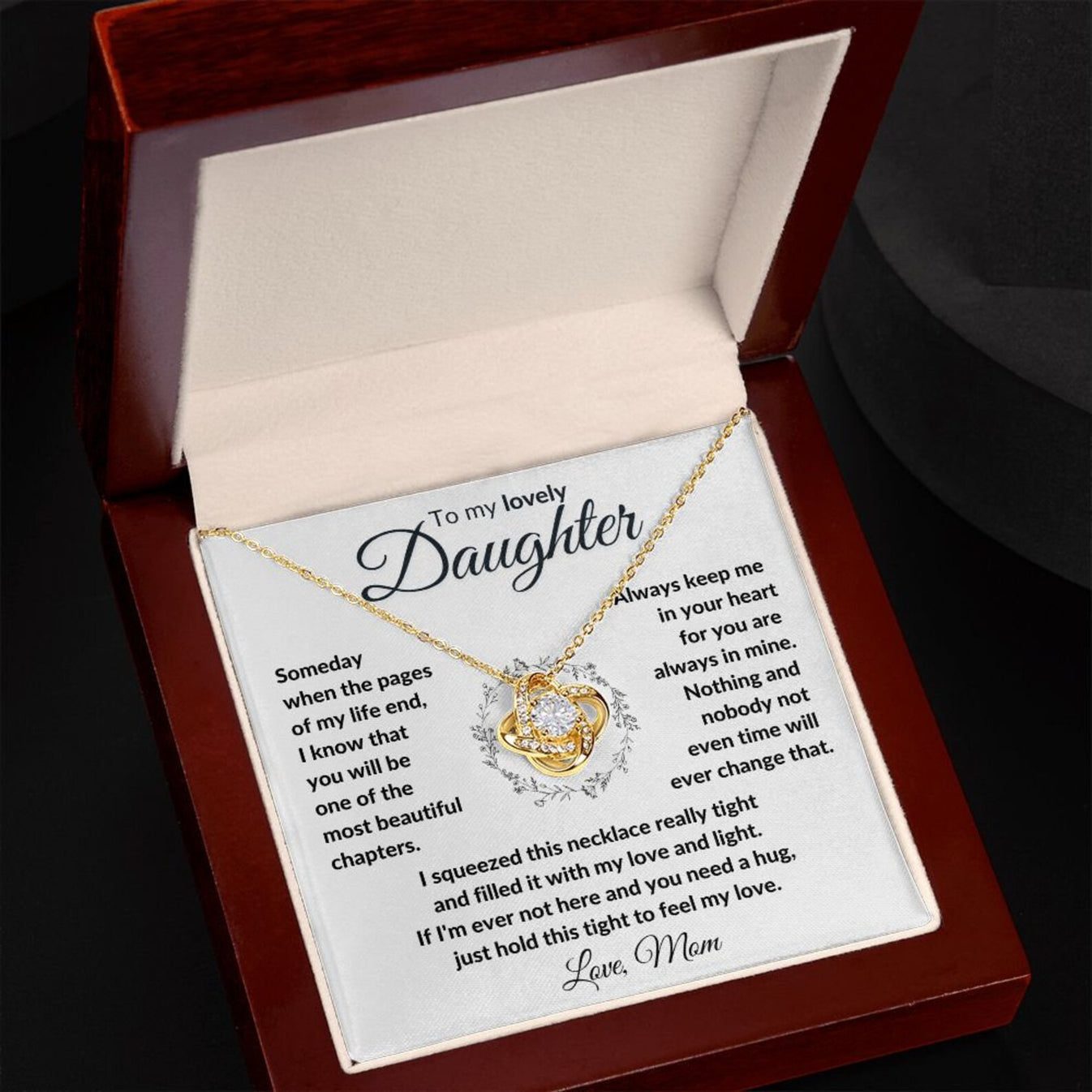 To My Daughter Necklace - Gift from Mom