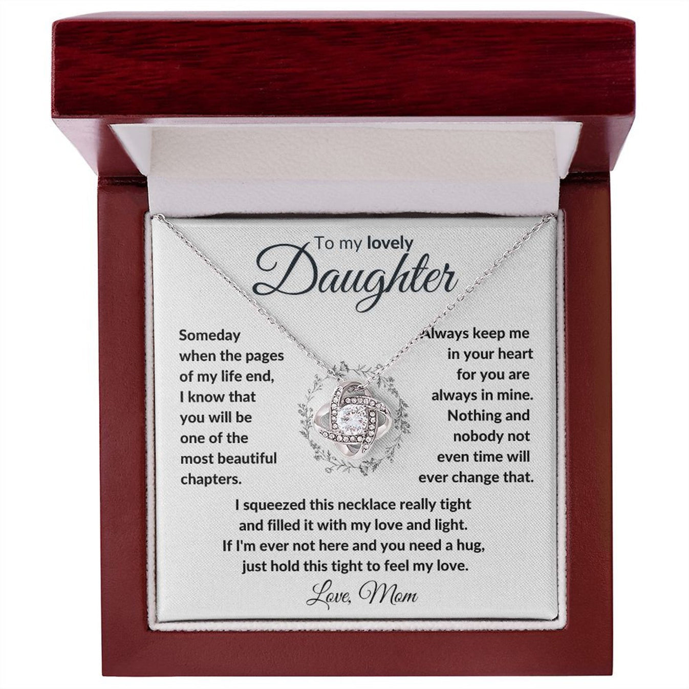 To My Daughter Necklace - Gift from Mom
