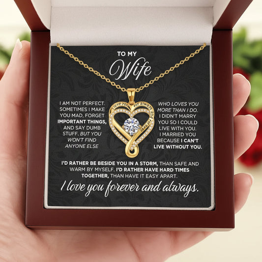 To My Wife - "My Love Forever & Always" Necklace